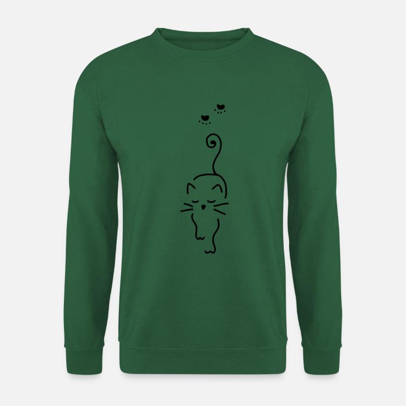 Katze Haustier Pfotenabdruck - Unisex Pullover - Grün