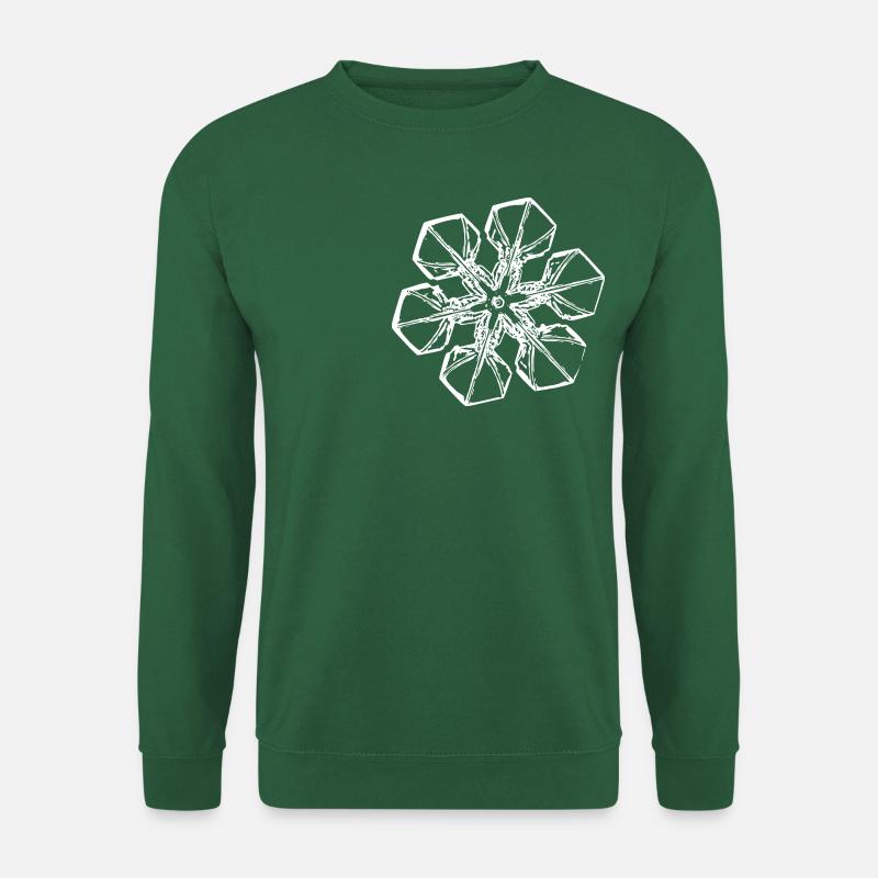 snowflake 2 white - Unisex Pullover - Grün