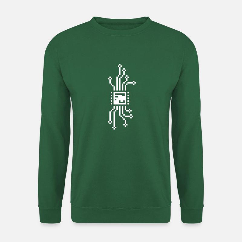 8bit cyber chip - Unisex Pullover - Grün