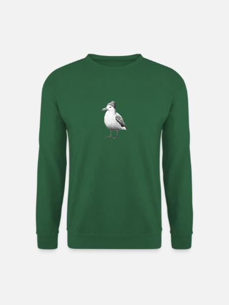 Möwe Mütze Vogel Nordsee Hamburg Kiel Beanie - Unisex Pullover - Grün