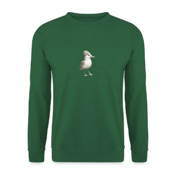 Moin Bonnet North Sea Seagull Noir Blanc - Sweat-shirt Unisexe - vert foncé - Devant