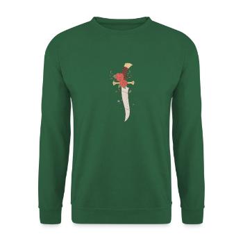 Knife of roses - Unisex Sweatshirt - green - Front