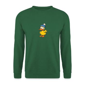 Chapeau de bienvenue canard en caoutchouc jaune - Sweat-shirt Unisexe - vert foncé - Devant