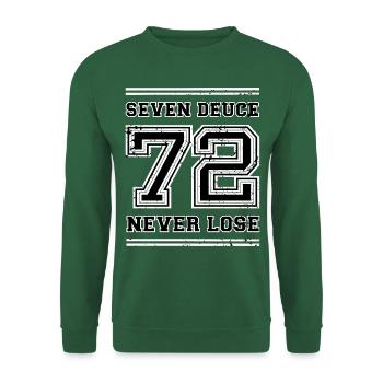 Poker - american football player-72 never lose - Sweat-shirt Unisexe - vert foncé - Devant