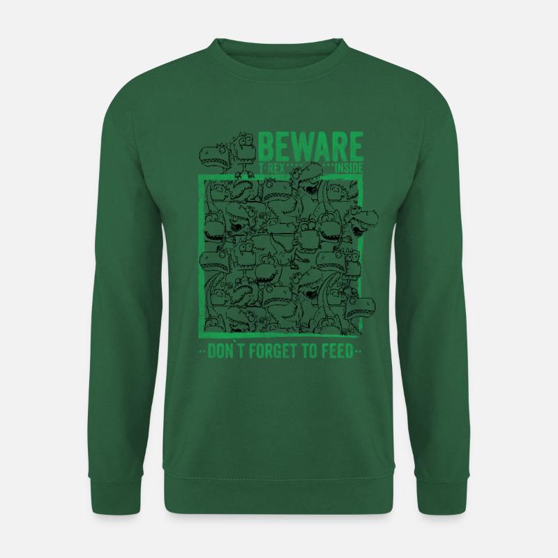 T-Rex inside - don`t forget to feed green - Unisex Pullover - Grün