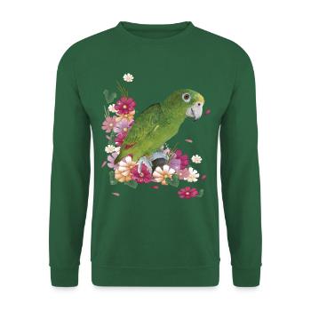 Le perroquet royal amazonien - Sweat-shirt Unisexe - vert foncé - Devant