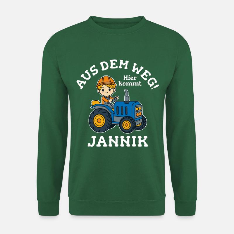 Jannik Vorname Traktor - Unisex Pullover - Grün