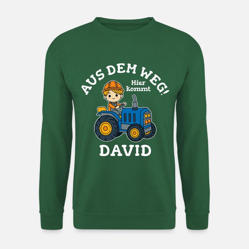 David Vorname Traktor - Unisex Pullover - Grün