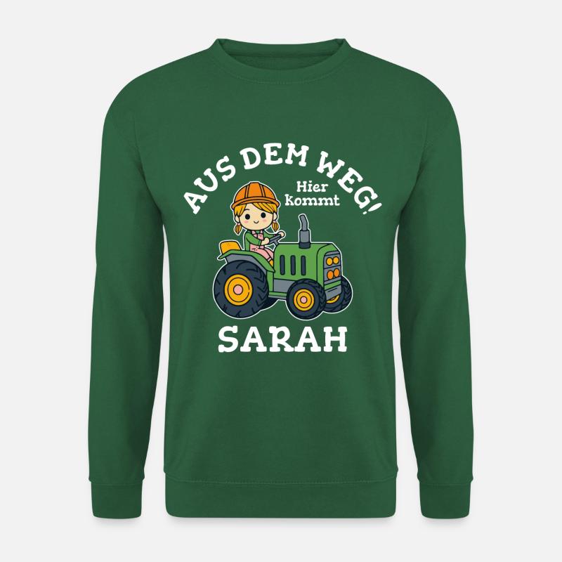 Sarah Name Traktor - Unisex Pullover - Grün
