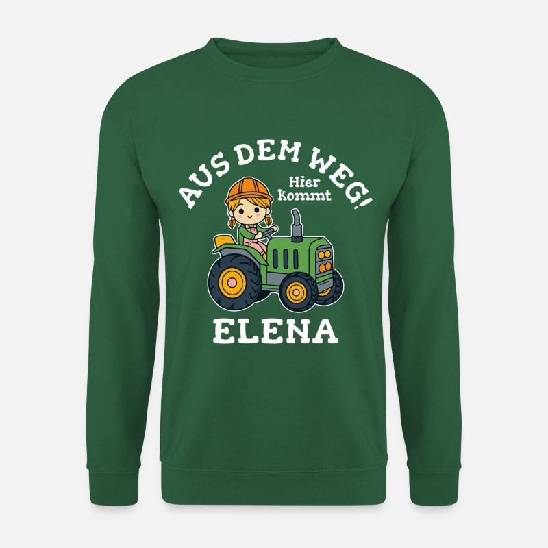 Elena Name Traktor - Unisex Pullover - Grün