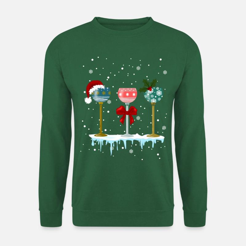 Cheers to Christmas_Christmas Glas - Unisex Pullover - Grün
