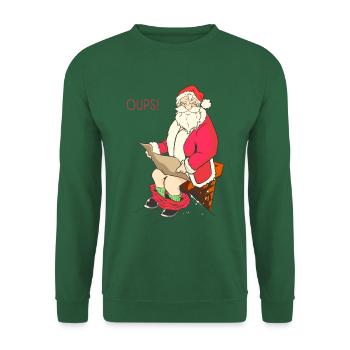 Santa Claus Poo Schornstein - Unisex Pullover - Grün - Vorne
