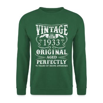 Vintage Made In January 1933 91 Years Of Being - Unisex Sweatshirt - green - Front