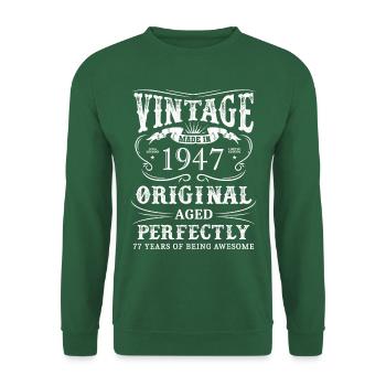 Vintage Made In 1947 77 Years Of Being Awesome - Unisex Sweatshirt - green - Front