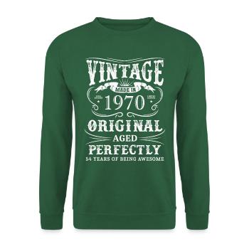 Vintage Made In 1970 54 Years Of Being Awesome - Unisex Sweatshirt - green - Front