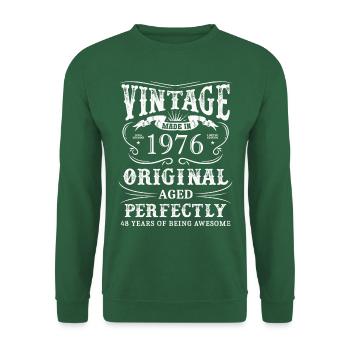 Vintage Made In 1976 48 Years Of Being Awesome - Unisex Sweatshirt - green - Front