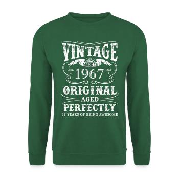 Vintage Made In 1967 57 ans d’être génial - Sweat-shirt Unisexe - vert foncé - Devant