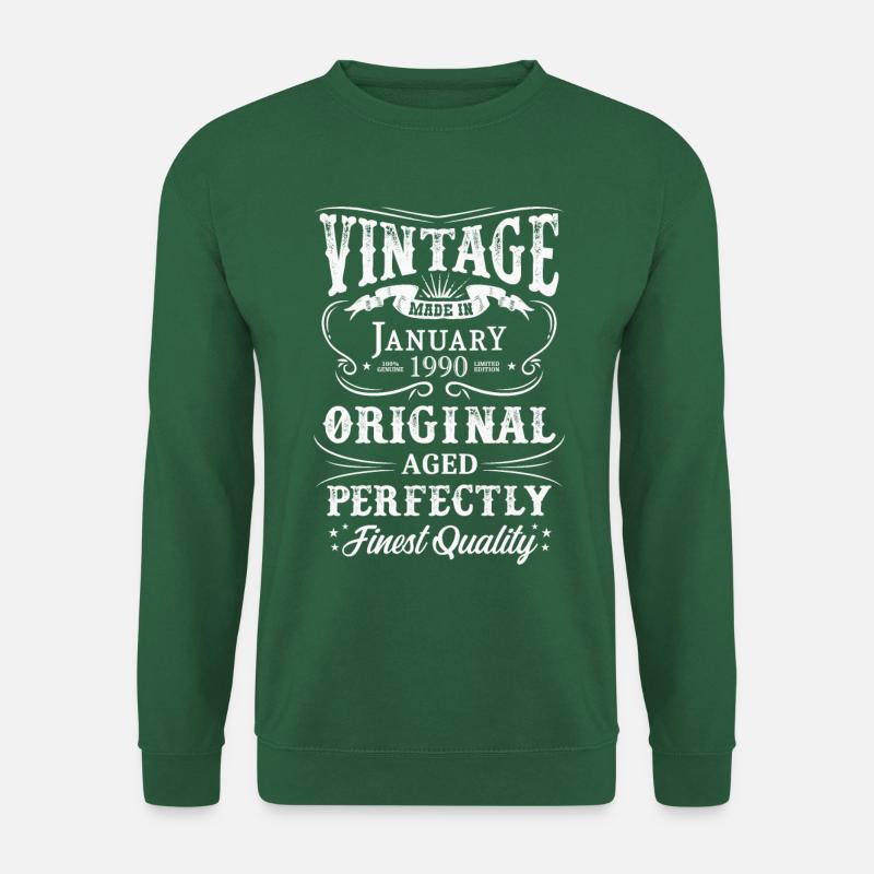 Vintage Made In 1990 Baujahr 1990 Geboren - Unisex Pullover - Grün
