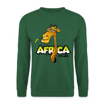 drôle de girafe Afrique à l’intérieur du Kenya Safari - Sweat-shirt Unisexe - vert foncé - Devant