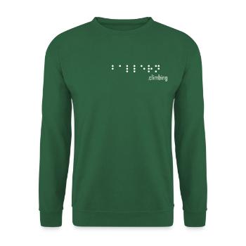 logo braille weiss - Unisex Pullover - Grün - Vorne