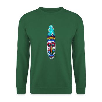 Esoteric pop mystical mask - Unisex Sweatshirt - green - Front