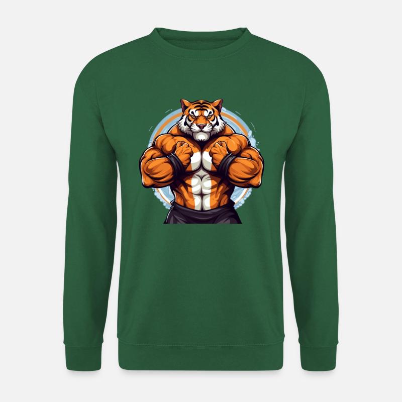 Muscle Tiger - Unisex Pullover - Grün