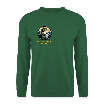 Der Weg ruft Frosch Wanderlust Design - Unisex Pullover - Grün - Vorne