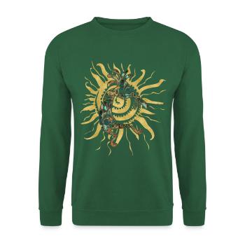 Kokopelli Musican Plays For The Sun 1 - Unisex Sweatshirt - green - Front