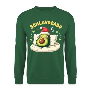 Schlavocado Offiziell Schlafanzug Weihnachten - Unisex Pullover - Grün - Vorne
