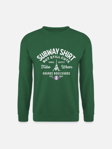 Pariser U-Bahn-Hemd Grands Boulevards - Unisex Pullover - Grün