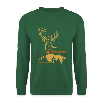 Jäger Geschenk Waidmannsheil-Jagen ist Naturschutz - Unisex Pullover - Grün - Vorne