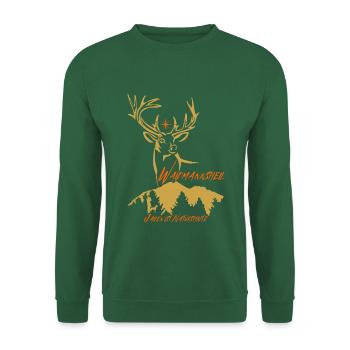 Jäger Geschenk Waidmannsheil-Jagen ist Naturschutz - Unisex Pullover - Grün - Vorne