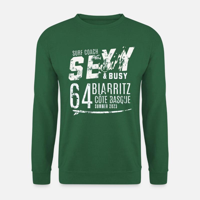 Surf coach sexy beschäftigt Biarritz - Unisex Pullover - Grün