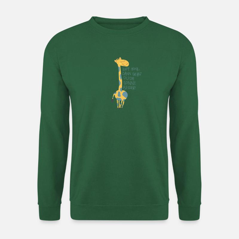 Illustration "Kopf hoch" - Unisex Pullover - Grün