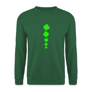 Cascading Neon Four Leaf Clovers - Unisex Sweatshirt - green - Front