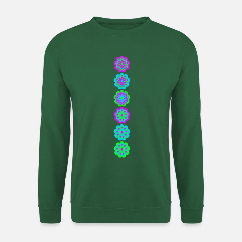 bunte Blumen - Unisex Pullover - Grün