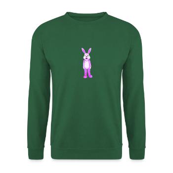 Der rosarote Ostern Hase - Unisex Pullover - Grün - Vorne