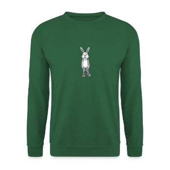 Lapin lapin rongeur en noir et blanc - Sweat-shirt Unisexe - vert foncé - Devant