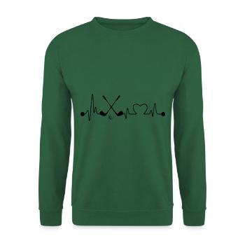 Golfers golf heartbeat golf club Heartbeat - Unisex Sweatshirt - green - Front