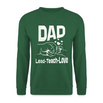 Papa Lead lehre Liebe - Unisex Pullover - Grün - Vorne