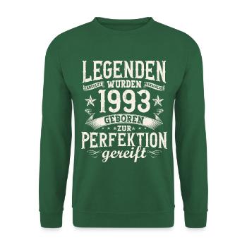 Legenden wurden im Jahrgang 1993 geboren - Unisex Pullover - Grün - Vorne