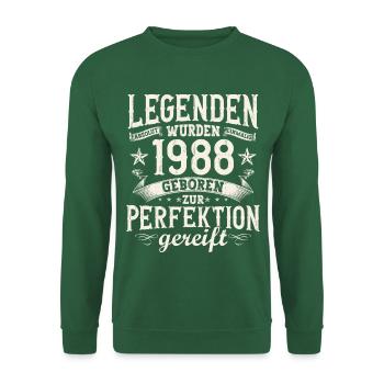 Legenden wurden im Jahrgang 1988 geboren - Unisex Pullover - Grün - Vorne