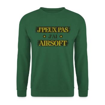 Je Peux Pas J'Ai Airsoft Humour Airsofteur - Sweat-shirt Unisexe - vert foncé - Devant