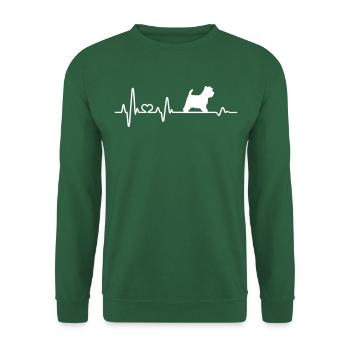 West Highland White Terrier Westie Heartbeat Coeur - Sweat-shirt Unisexe - vert foncé - Devant