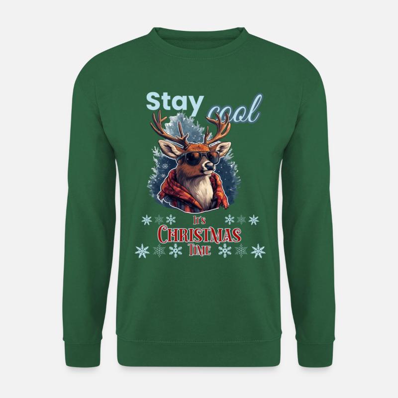 Stay Cool Rentier - Unisex Pullover - Grün