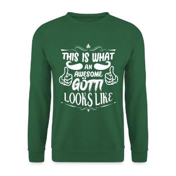 Voici à quoi ressemble une déesse cool du Parrain Suisse - Sweat-shirt Unisexe - vert foncé - Devant