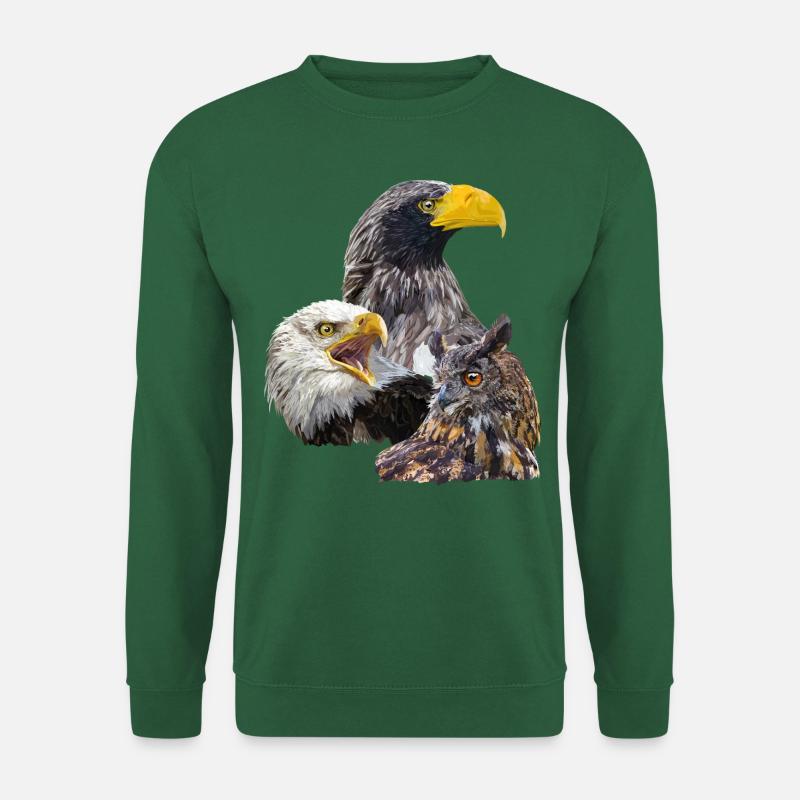 Pigargos und Eule - Unisex Pullover - Grün