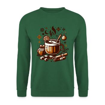 WINTER HOT DRINK COFFEE CAFÉ TEA REST TIME - Unisex Sweatshirt - green - Front