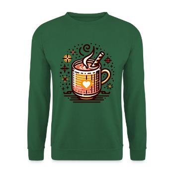 WINTER HOT DRINK COFFEE CAFÉ TEA REST TIME - Unisex Sweatshirt - green - Front