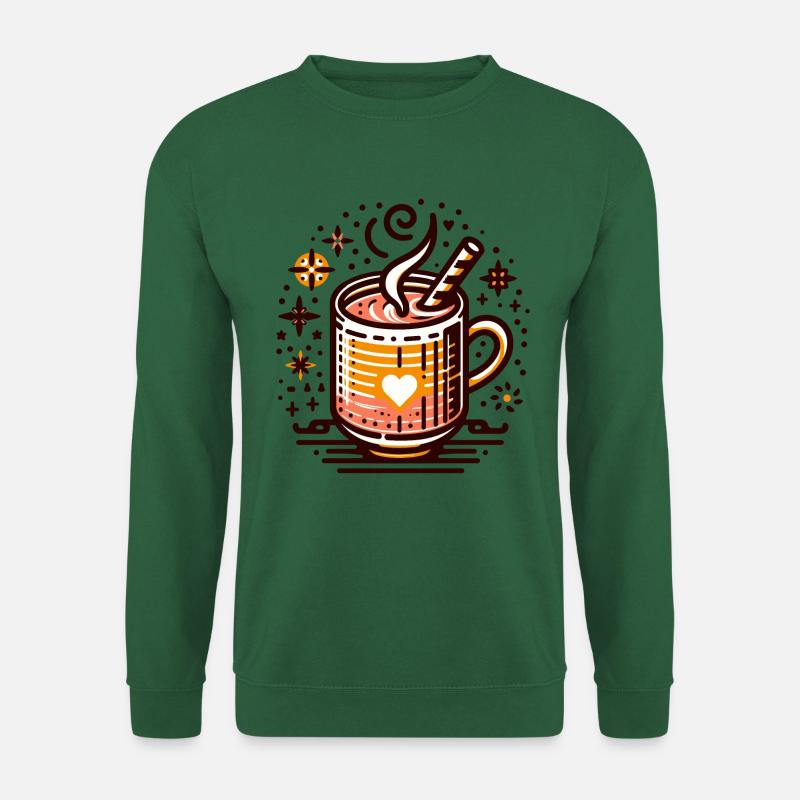 WINTERLICHES HEISSGETRÄNK KAFFEE CAFE TEE RUHEZEIT - Unisex Pullover - Grün